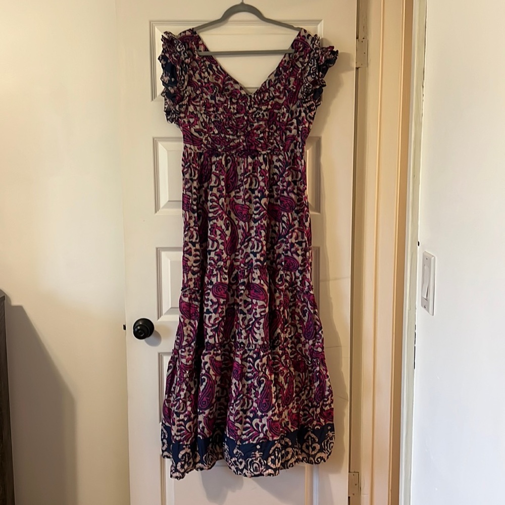 Beautiful House of Harlow Dress - NWT - XL - Magenta and Blue Pattern